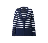 Ulla Popken Cárdigan marino / blanco L-XL marino / blanco