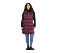 Ulla Popken Chaleco acolchado técnico HYPRAR, capucha, cuello alzado, material reciclado carmín 50+ 833756536-50+