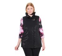 Ulla Popken Chaleco, cierre decorativo, cuello alzado, forro completo negro 46+ 834756100-46+