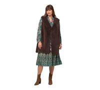 Ulla Popken Chaleco de Piel sintética rústica, marrón Oscuro, 52-54 para Mujer