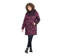 Ulla Popken Chaqueta Acolchada HYPRAR, Capucha, Cremallera bidireccional, Bolsillos con Cremallera carmín 46+ 833343536-46+