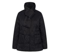 Ulla Popken Chaqueta Acolchada, pañuelo, Ribete de Perlas, Cuello en V Negro 46+ 816676100-46+