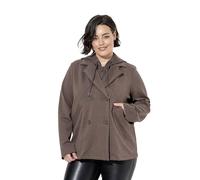 Ulla Popken - Chaqueta de Buceo para Mujer, Talla Grande, Cuello de Solapa, Capucha, línea A