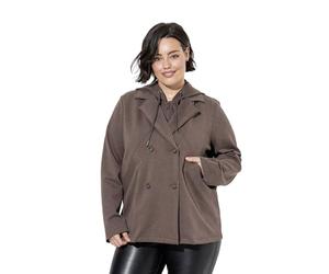Ulla Popken - Chaqueta de Buceo para Mujer, Talla Grande, Cuello de Solapa, Capucha, línea A