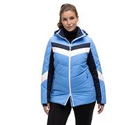 Ulla Popken Chaqueta de esquí Funcional, Retro, Repelente al Agua, Azul petróleo Pastel, 52-54 para Mujer