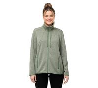Ulla Popken Strickfleece Jacke mit Rautenmuster Chalecos suéteres, Verde Menta, 54-56 para Mujer