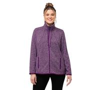Ulla Popken, Chaqueta de Forro Polar para Mujer, Tallas Grandes, con Estampado de Rombos, Morado, 54-56
