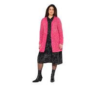 Ulla Popken Chaqueta de Punto, sobredimensionada, Mezcla de Punto Melange, Manga Larga Rosa Rojo 46+ 832450540-46+