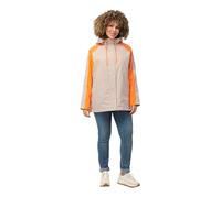 Ulla Popken Chaqueta HYPRAR, hidrófuga, Capucha, Cinta en el bajo Masilla Oscuro 46+ 824247300-46+