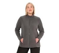 Ulla Popken Chaqueta interior de forro polar para mujer, gris grafito, 44-46