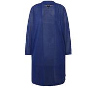 Ulla Popken Chaqueta Larga de Punto, Brillante, Cuello alzado, Escote en V Zafiro Oscuro 50+ 817685740-50+