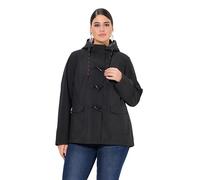 Ulla Popken Chaqueta Softshell HYPRAR, hidrófuga, Botones característicos Negro 46+ 839823100-46+