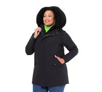 Ulla Popken Chaqueta técnica 3 en 1 HYPRAR, línea A, Chaleco Acolchado, Capucha Negro 46+ 833194100-46+