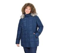 Ulla Popken Chaqueta técnica Acolchada HYPRAR, hidrófuga, Capucha Azul grisáceo 46+ 833338731-46+
