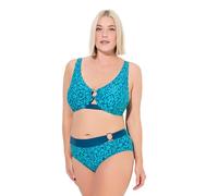 Ulla Popken Conjunto de Bikini Sophia Deep Sea Paisley, Dark Petrol, 42