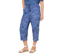 Ulla Popken Culotte Rose, hasta la Rodilla, Pernera Ancha, Cintura elástica Atlantic Blue 58+ 838147722-58+