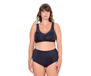 Ulla Popken Entlastungs-BH, Struktur, Ohne Bügel, Cup C-H Sujetador, Oscuro Morado, 105C Mujeres