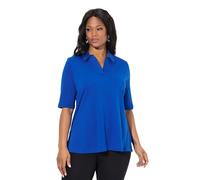 Ulla Popken Falda Plisada para Mujer, Tallas Grandes, Talla Grande, línea A, Cintura cómoda, Cinta 823477, Azul, 54-56