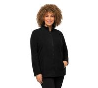 Ulla Popken Fleecejacke, Baukastensystem, Innenjacke, Stehkragen Sudaderas, Negro, 54-56 para Mujer