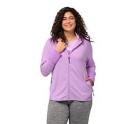 Ulla Popken Funktionssweatjacke Antibakteriell Suter crdigan, Morado, 48-50 Mujeres