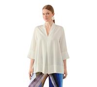 Ulla Popken Goblet Collar A-Line Blouse Túnica, Blanco Nieve, 48-50 para Mujer