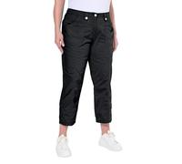 Ulla Popken Große Größen Cargohose Mit Krempelbein Pantalón, Negro, 45W / 32L para Mujer