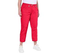 Ulla Popken Große Größen Cargohose Mit Krempelbein Pantalón, Rojo, 32W / 32L para Mujer