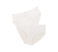 Ulla Popken Slip, 2er Pack Culotte, Blanco (Weiss 20), 56-58 2 para Mujer