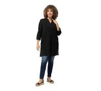 Ulla Popken Hemdbluse_818499 Blusa, Schwarz, 50+ para Mujer