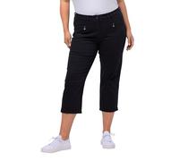 Ulla Popken Hose Mony, wadenlang, Zipptaschen, Stretch Pantalones, Marine, 33W / 32L para Mujer