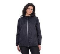 Ulla Popken HYPRAR Chaqueta Reversible, hidrófugo, Capucha Negro 54+ 846569100-54+