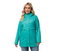 Ulla Popken Hyprar: Chaqueta Softshell con superposición Impermeable, Verde, 48-50 para Mujer