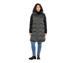 Ulla Popken Hyprar Funktions-steppweste, Kapuze, Stehkragen, Recycelt Chaleco, Antracita, 20-22 Mujeres