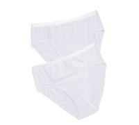 Ulla Popken Jazz-Pant 2er Pack Culotte, Blanco (Weiss 20), 48-50 2 para Mujer