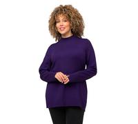 Ulla Popken Jersey, Cuello Alto, Manga Larga, puños Acanalados Suéter, Deep Purple, 52-54 para Mujer