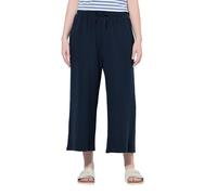 Ulla Popken Jersey Culotte,in Waffle Pique Pantalones Casuales, Marine, 36W / 32L Mujeres