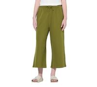 Ulla Popken Jersey Culotte,in Waffle Pique Pantalones Casuales, Verde Hoja, 40W / 32L Mujeres