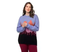 Ulla Popken Jersey de Punto Montañas Suéter, Color Morado Claro, 48-50 para Mujer