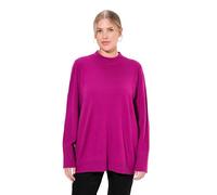 Ulla Popken Pullover, Stehkragen, Langarm, Rippbündchen Jersey, Cuello Alto, Manga Larga, puños Acanalados, Morado, 54-56 para Mujer