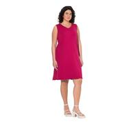 Ulla Popken Kleid, A-Linie, Jersey, V-Ausschnitt, Ärmellos Vestido, Frambuesa Oscura, 54-56 Mujeres