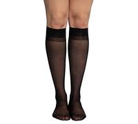 Ulla Popken Kniestrumpf 3er, Calcetines Mujer, 30 DEN, Negro (Schwarz 10), Talla única (Talla del fabricante: 1)