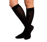 Ulla Popken Kompressions-Kniestrümpfe, starke Stützklasse, 26-9_mujeres Mujer, Schwarz,