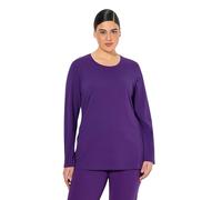 Ulla Popken Langarm-Shirt Camisa Manga Larga, Deep Purple, 60-62 para Mujer