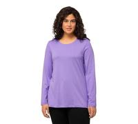 Ulla Popken Langarm-Shirt Camisetas, Lila Azul, 48-50 para Mujer