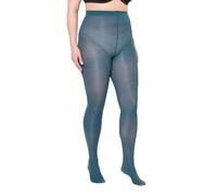 Ulla Popken Medias de microfibra esenciales para mujer, tallas grandes, talla grande, 60 denier, azul oscuro, 44-46