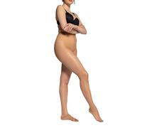 Ulla Popken Leotardo de satén con transparencias, brillo ligero, cómoda cintura tez 56+ 693277377-56+