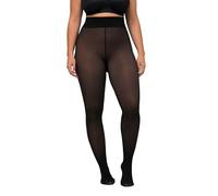 Ulla Popken Medias 50den, cálidas y Transparentes Grandes-Talla Extra, Negro, 48-50 para Mujer