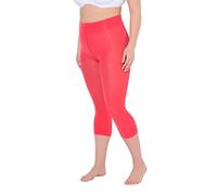 Ulla Popken Medias capri, opacas, protección muslos, 80 DEN rojo claro 46+ 815580529-46+