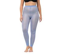 Ulla Popken Medias de Leggings, 60D Mallas de Deporte, Azul, 62-64 para Mujer