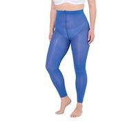 Ulla Popken Strumpf-Leggings, 60 Den, Flache Nähte Medias, Azul Pavo Real, 56-58 Mujeres